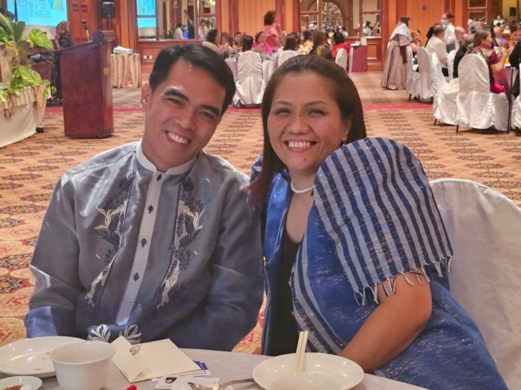 The two founders of the company beaming with joy.