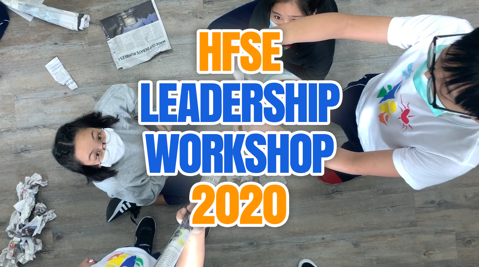 A cover photo featuring 'Leadership Workshop' text over a background image of students holding a newspaper.