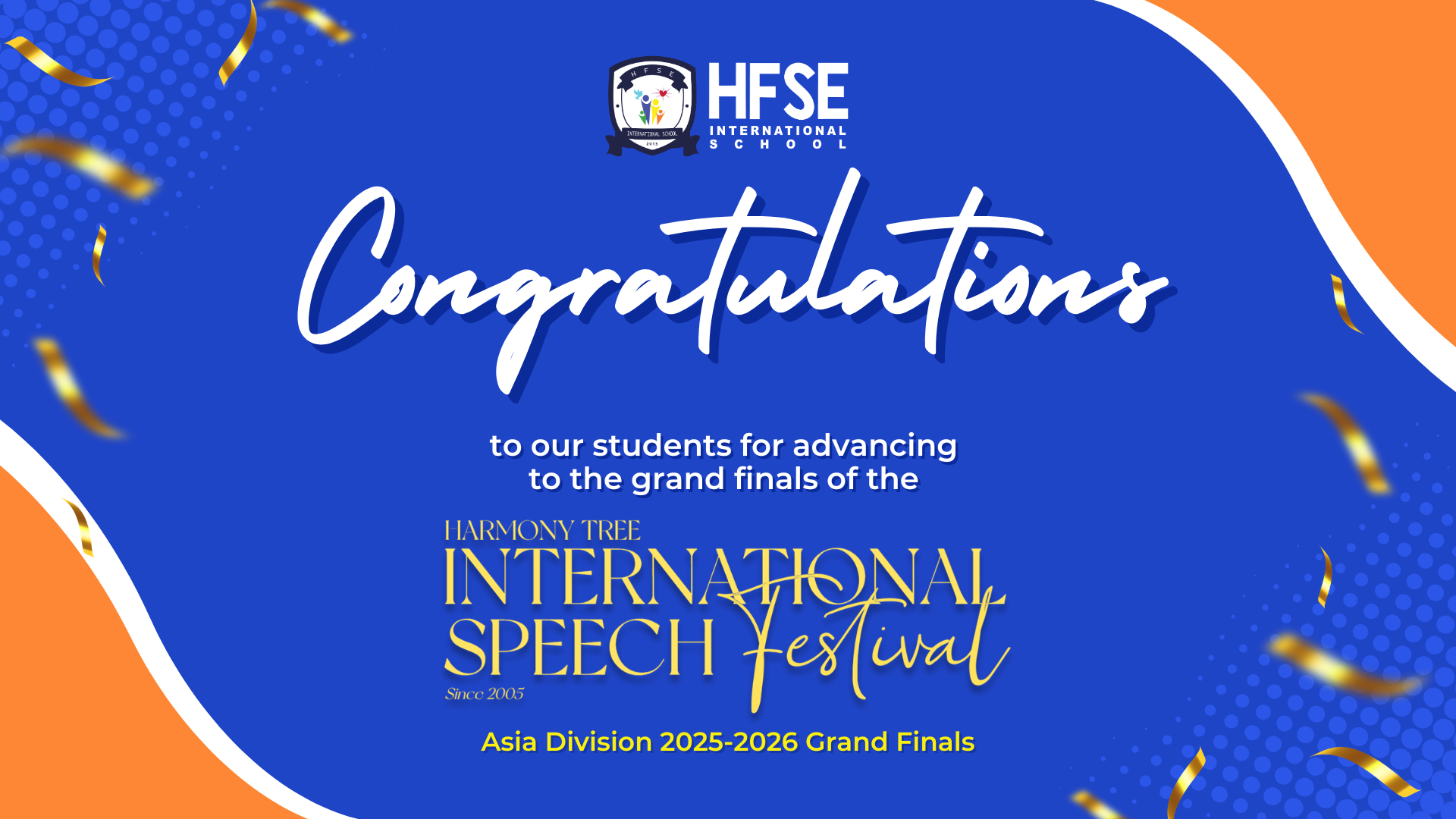 HFSE Student Achievement: Harmony Tree Asia Grand Finalists